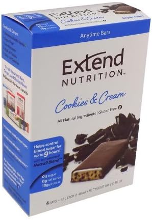 Extend Nutrition Bars Cookies & Cream 1.48 oz. x 4 packs