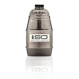 Isolator Fitness ISOGALLON One Gallon BPA Free FDA Approved Reusable Plastic Jug Drinking Water Bottle Container with Handle Holder for Bodybuilders and Fitness Enthusiasts (Black)