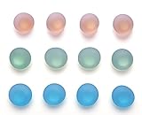 12-Set Refrigerator Magnets Fridge Magnets Office Magnets Kitchen Magnets Whiteboard Magnet Glass Magnets Small Cute Fun Decoration (Frost Glass)