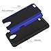ZTE Maven 2 case, ZTE Prestige case, ZTE Sonata 3 case, NOKEA [Shock Absorption] Hybrid Armor Defender Protective Case Cover for ZTE Avid Plus / Chapel N9132 Z828 Z832 Z831 (Black Blue)