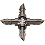 GreenAge 4mm Cross Connector for Feeder Tube with 4mm Inner Dia and Used in Micro Drip and Sprinkler Irrigation-Imported- 30 Pcs