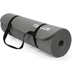 Toplus Gymnastiekmat, extra dik, zonder ftalaten, antislip, spaart de gewrichten, yogamat, sportmat, pilatesmat, met…