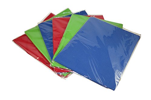 6 Pack Stretchable Book Covers: Jumbo Size, Reusable, Washable, Fits Hardcover Textbooks from 8" x 9.5" up to 10" x 15" (2 Red, 2 Green, 2 Blue)