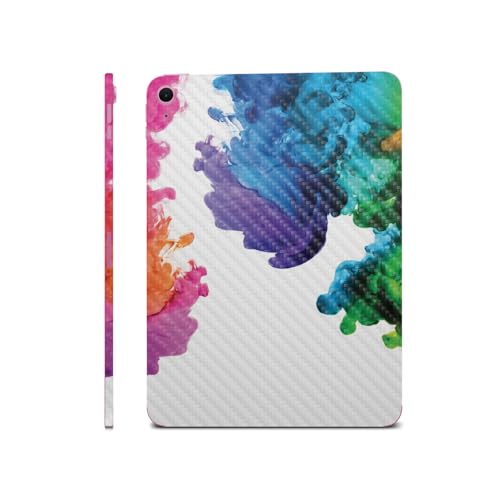 Carbon Fiber iPad Skin Compatible with Apple iPad A16 11 Gen (2025) - Aqua Pain…