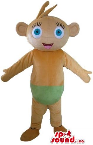 Amazon 黄色と緑の赤ちゃんのモンスターの漫画のキャラクターspotsoundマスコットカナダ衣装 コスプレ 仮装 通販