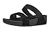 FitFlop Women's Shimmy Suede Slide Sandal, Black Glimmer, 8 M US