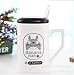Finex Totoro 10oz Coffee Mug Cup Set with Lid and Spoon (White)