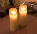 Flameless LED Candle - 2-Pack Flickering Motion 9-Inch Battery Operated and Remote Controlled On Off with Timer, Real Wax, Decorative Ivory Pillar Candle Design, 3 x 9 Inches