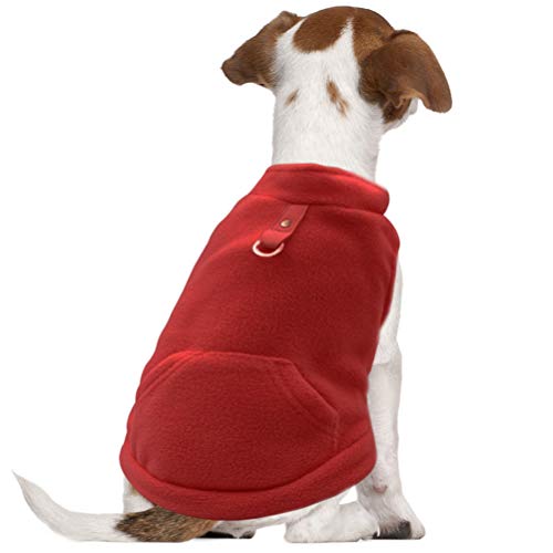 EXPAWLORER Fleece Autumn Winter Cold Weather Dog Vest Harness Clothes