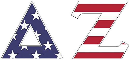 Delta Zeta Sorority USA Letter Sticker Decal Greek 2 Inches Tall for Window Laptop Computer Car dz