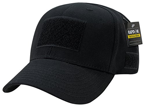 Rapdom Tactical Low Crown Structured Cap, Black