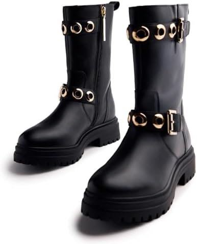 Botas Biker Piel OLLADOS Bellaire