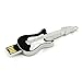 CHUYI Funny and Novelty Metal Guitar Shape 8GB USB 2.0 Flash Drive Jump Drive Waterproof Pen Drive Memory Stick Data Storage Thumb Drive U Disk Gift (Black and White)