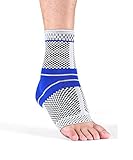 Ankle Brace Compression Support Sleeve with Silicone Gel for Men or Women