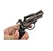 Imitation Metal Toy Revolver Gun with Keychain, 3.5-Inch by 2.2-Inch Gun, Coppery