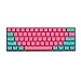 Taide Shine-ThroughPBT Keycaps,61 Key ANSI Layout OEM Profile PBT Thick Keycaps for 61 Mechanical Keyboard with Key Puller Keycaps only Color 33