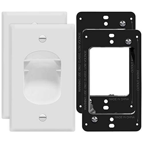 TOPGREENER Recessed Low Voltage Cable Wall Plate for Home Theaters