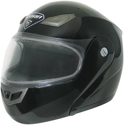 Zoan Goliath Solid Gloss Black Modular Full Face Motorcycle Helmet 4X-Large