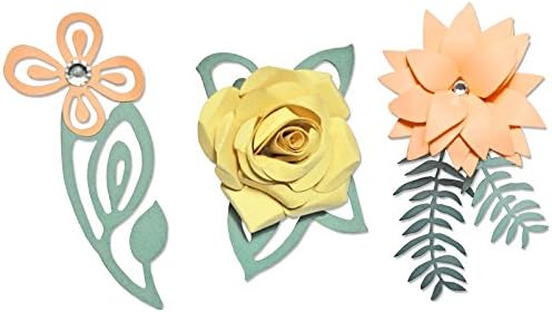 Sizzix "Love Birds 3-D Floral Thinlits Plus Die Set, Pack of 5, Grey
