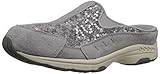 Easy Spirit Women's Traveltime Clog, Light Grey/Light Grey Suede, 9 N US