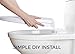 Alpha ONE Bidet Seat - Elongated - Non-Electric - Natural Water Spray - Ultra Low Profile - Powerful Spray - 1 Lever Controls Front and Rear Cleansing - Brass Valve and Fittings - Sturdy Sittable Lid