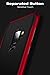 TORRAS 2 in 1 Hybrid Anti Fingerprint Slim Fit Soft TPU Rubber Cover with Hard Plastic Bumper Scratch Resistant Phone Case for Samsung Galaxy S9, Black/Red Edge