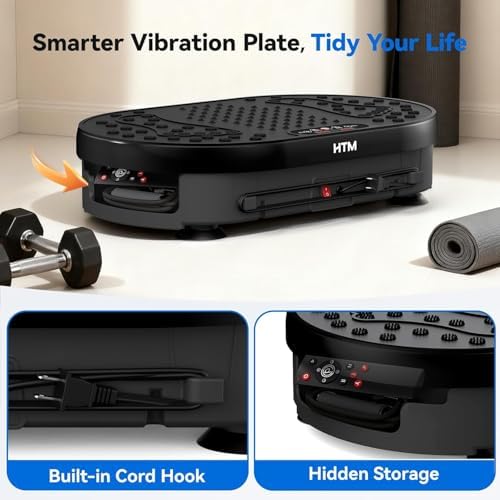 Plateforme Vibrante Oscillante avec Télécommande, Plaque Vibrante Fitness avec 120 Niveaux De Vitesse, 9 Modes De Programme, Minuteur 15 Min, Charge Max 136 Kg