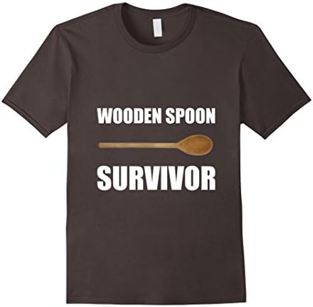 Mens Wooden Spoon Survivor T-Shirt XL Asphalt