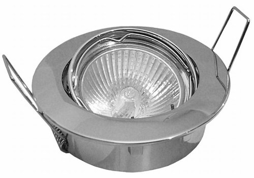 Vs Electronic 231204 Recessed Spotlight Die-Cast Aluminium Max. 50 W/GX5.3, Adjustable, 32 mm, chrome