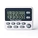 Countdown Kitchen Timer Clock Alarm - AIMILAR 4 Event Digital Count Up Down Stopwatch Timer with Alarm for Classroom Cooking Kids Teachers Magnetic with Alarm