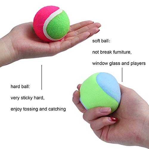 image for Aneco Toss and Catch Ball Set Toys Self Stick Paddle Game Set for Spor