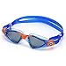 Aqua Sphere Kayenne Junior Swim Goggles with Smoke Lens (Blue/Orange). Swimming Goggles for Kids.