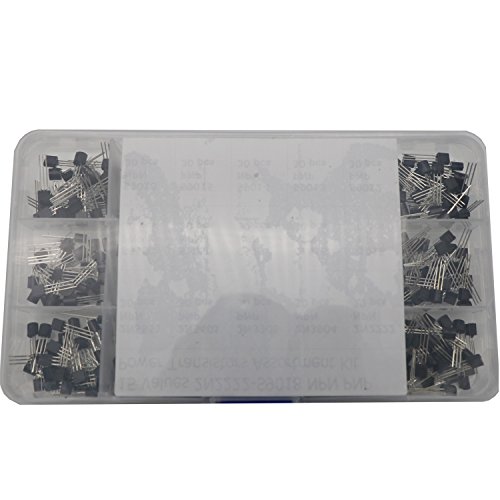 15 Values 2N2222-S9018 NPN PNP Power Transistors Assortment Kit 450 Pcs
