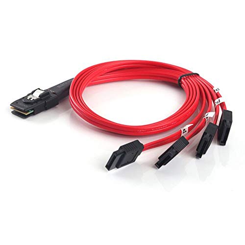 Minisas36ptosata Server Data Cable Connector Hard Disk Interface Converter Black 1M