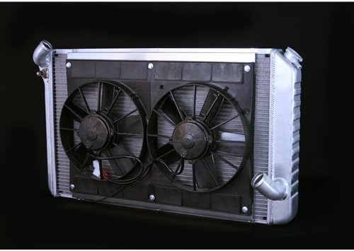 Dewitts 1973-76 Corvette All Manual Aluminum Dual 11" fans and wiring Radiator