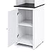 Best Choice Products Wooden Standing Storage Cabinet Tower for Toiletries, Linens, w/Faux-Slate Adjustable Shelves, White