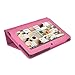 NSSTAR Folio Stand Faux Leather Flip Protection 7-Inch Tablet Case for Zeepad, Chromo, Alldaymall, Matricom, Tagital, Android Tablet Q88, Alldaymall A88X, NeuTab N7 Pro, Chromo Inc - Hot Pink