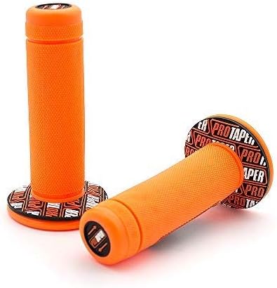 Ghost thorn Motorcycle Protaper Grips Motocross Grip Handle Bar DIRT PIT BIKE 7/8" HANDLEBAR RUBBER GEL Dual Density MX Grips (Color : Orange)