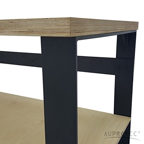 AUPROTEC Profi Design Werkbank 2000 x 750 x 850 mm + Multiplex Arbeitsplatte 40mm Massiv Arbeitstisch – Bild 4