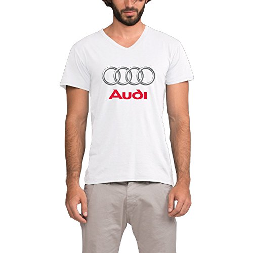 ALIIXUN2 Men's Audi Logo V Neck Short Sleeve T Shirts