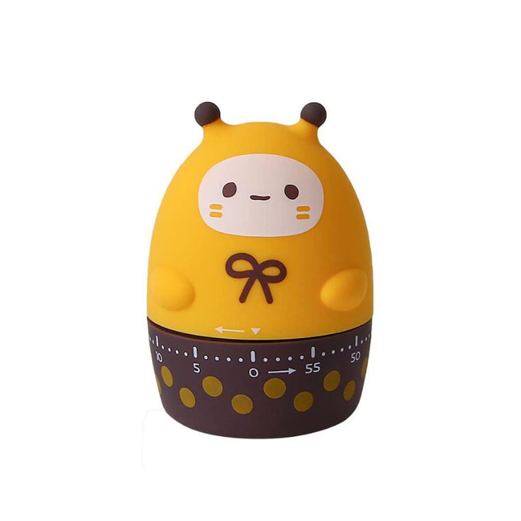 Hoshen Mechanical Timer, Cartoon Cute Time Manager, Student Learning Self-Discipline Reminder, Kitchen Timer - Yellow