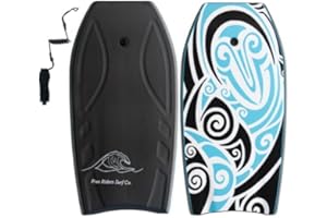 FREE RIDERS SURF CO. 41'' Professional Board / Bodyboard for Kids and Adults - Heavy Durable for Beach. Premium EPO Core with Dual Fiberglass Stringers and Smooth Slick HDPE Bottom