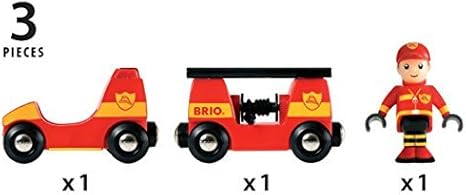 brio fire engine train set