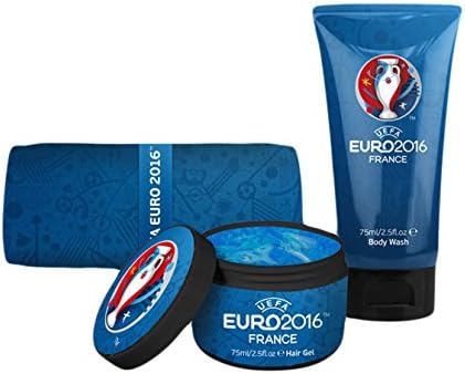 UEFA Euro 2016 Bodywash Hair Gel and Printed Flannel with Swing Tag Attached
