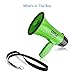 Portable Megaphone Speaker Siren Bullhorn - Compact and Battery Operated with 30 Watt Power, Microphone, 2 Modes, PA Sound and Foldable Handle for Cheerleading and Police Use - Pyle PMP32GR (Green)