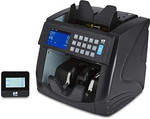 ZZap NC60 Mixed Denomination Bill Counter & Counterfeit Detector - Money Cash Currency Value Machine