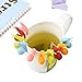 NaSh-Design 10 Pieces Cute Snail Shape Silicone Tea Bag Holder (Candy Colors)