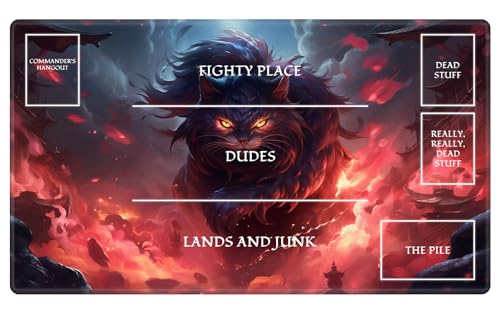 EDGFRTOIO Playmat with Zones for MTG Card Game
