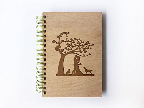 Wedding Guest book (wood) - notebook - Couple