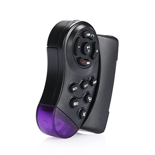 Leaftree Universal Steering Wheel IR Remote Control for Car CD DVD TV Mp5 Player，Black - Thumbnail 2